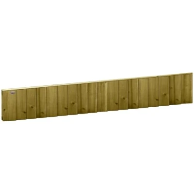 Image of Premier Garden Supplies Fully Framed Feather Edge Fence Panel Width: 6ft (183cm) x Height: 1ft (30cm) Pressure Treated Over Lapping Flat Top Capped Closeboard effect Fencing Panels
