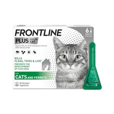 Image of FRONTLINE Plus Flea &amp; Tick Treatment for Cats and Ferrets 6 Pipettes