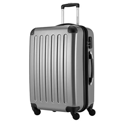 Image of HAUPTSTADTKOFFER Alex Luggage Suitcase Hardside Spinner Trolley 4 Wheel Expandable, 65cm, silver