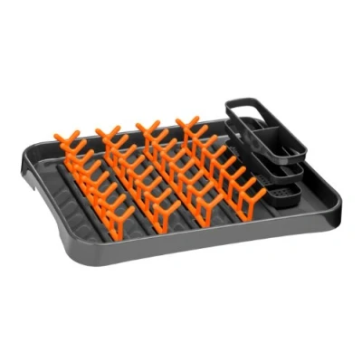 Image of Premier Housewares Dish Drainer Grey/Orange