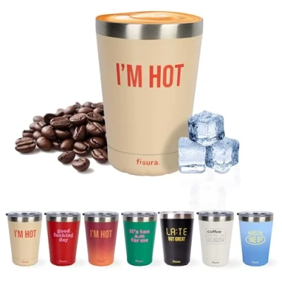 Image of Fisura Original Thermal Mug (Hot, Beige Gradient)