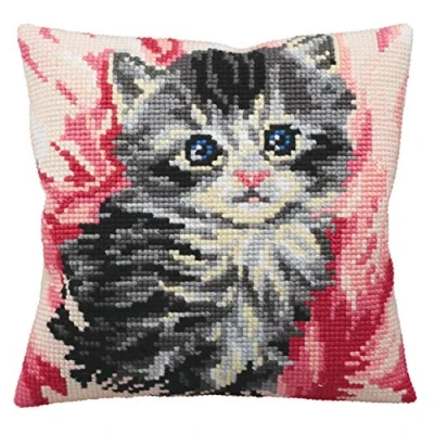 Image of Collection d&#039;Art Cross Stitch Cushion: Mistigri