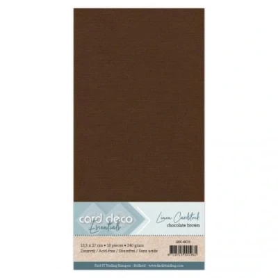 Image of Linen Cardstock 4K Chocolate Brown