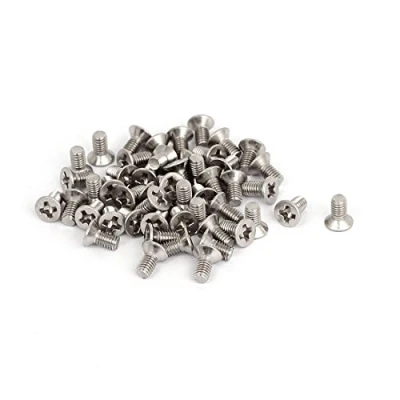 Image of Sourcingmap M3 x 6mm Phillips Flat Head Countersunk Bolts Machine Screws 50Pcs