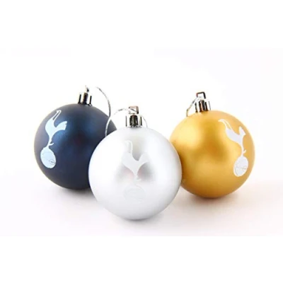 Image of Football Spurs Tottenham Christmas Tree Baubles Decorations Gift 3 Pack
