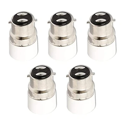 Image of Hsthe Sea 5X B22 to E14 Socket Converter, Adapter Lamp Base, Adapter, Adaptor for LED Lamps and Bulbs CFL