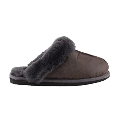 Image of Shepherd Jessica Slippers, Women&#039;s, Size: 7, Antique/asphalt Sheepskin
