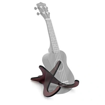 Image of World Rhythm Ukulele Stand Wooden Uke Stand, Detachable Stringed Instrument Holder