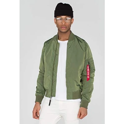 Image of Alpha Industries Men&#039;s MA 1 TT Bomber Jacket, Sage Green, 4X Large