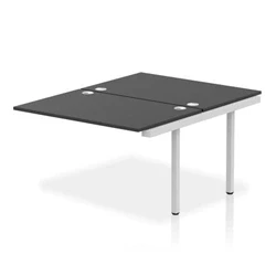 Image of Impulse Bench B2B Ext Kit 1200 Silver Frame Office Desk Black