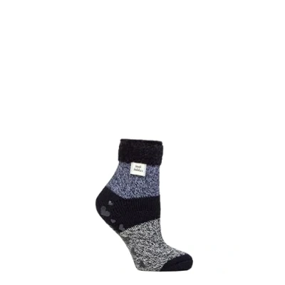 Image of Women&#039;s 1 Pair Heat Holders Lounge Feather Turn Over Cuff Socks Auriga Navy / Lilac 4 8