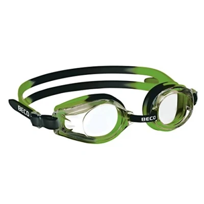 Image of Beco Unisex Youth Rimini Swimming Goggles, Green/Black, One Size