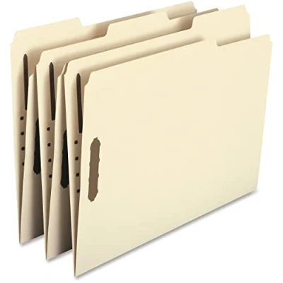 Image of Smead Heavy Duty Fastener File Folder, 2 Fasteners, 1/3 Cut Tab, Letter Size, Manila, 50 per Box (14600)