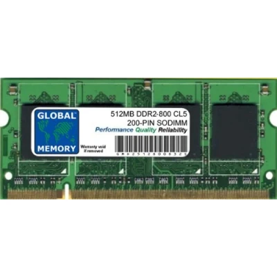 Image of 512MB DDR2 800MHz PC2 6400 200 PIN SODIMM MEMORY RAM COMPATIBLE WITH LAPTOPS/NOTEBOOKS