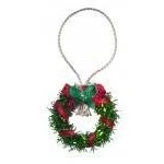 Image of Melody Jane Dolls Houses Decorated Christmas Wreath Green Miniature Accessory