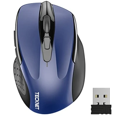 Image of TECKNET Pro Wireless Mouse, 4000 DPI, 2.4G Ergonomic Optical Computer Mouse for Laptop, Windows, Chromebook, 6 Button 24 Month Battery Life, Adjustment Levels, 36 Warranty