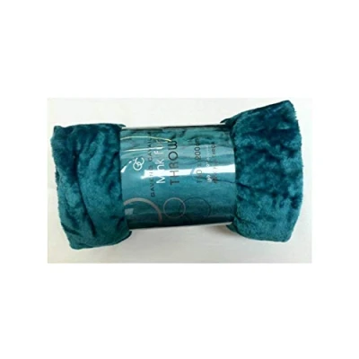 Image of GALINDO SOFT FAUX FUR MINK THROW BLANKET SOFA BED (KING 200 X 240 CM, TEAL)
