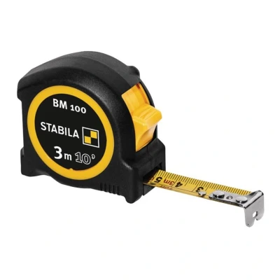 Image of Stabila 19569 BM100 3m Tape Measure, Black