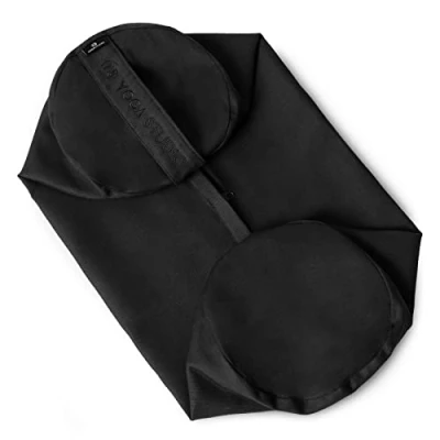 Image of Yoga Studio Spare EU Organic Cotton Bolster Covers With Handle And Zipper Cover Only (Black)