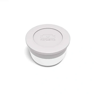 Image of monbento Lunch Box Sauce Container MB Temple M Coton Tiny Leak Proof Reusable for Work/School Packing Suitable Bento Original &amp; Square Grey
