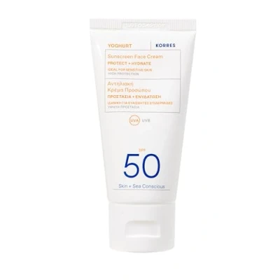Image of KORRES YOGHURT Sun Cream SPF50 Fast Absorbing Long Lasting Moisturising Water Resistant 50ml