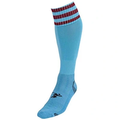 Image of PT 3 Stripe Pro Football Socks Mens Sky/Maroon