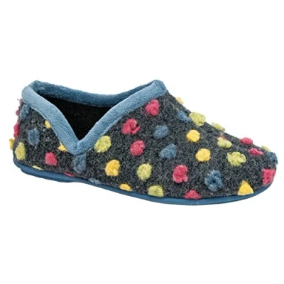 Image of Ladies Sleepers Blue Pink Yellow Padded Slippers (8)