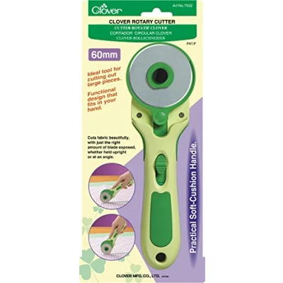 Image of clover CL7502 334089 Soft Cushion Rotary Cutter: 60mm, Plastic, Green