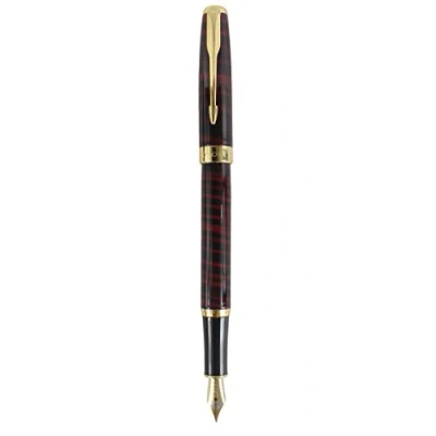 Image of Sipliv Classic Gold Trim Medium Nib Fountain Pen Gift Boxed, Dark Red