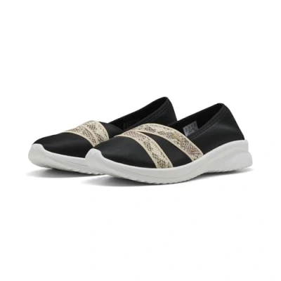 Image of PUMA Women&#039;s Adelina 2 Snake Chic Sneaker, Black Gold, 8 UK