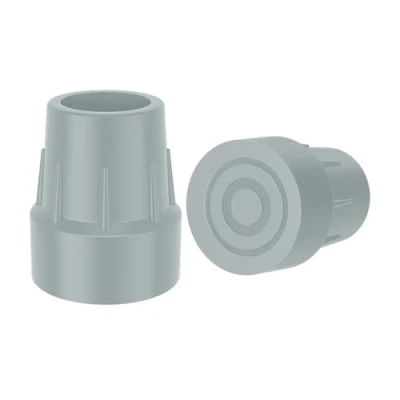 Image of supregear 2 Pack Rubber Tips, 25 mm Universal Non Slip Replacement for Crutches, Canes, Walkers, Commodes, Shower Chairs and Bath Benches, Grey