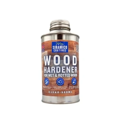 Image of Siramico Coatings Wood Hardener for Rotted 500ml Clear Deep Penetrating Treats All Types of Timber
