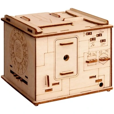 Image of ESC WELT Space Box Birch Wood Puzzle for Teens 3D Puzzles Adults Advanced Wooden Brain Teaser Birthday Party and Family Night
