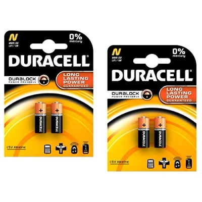 Image of Duracell MN9100/E90/LR1 Medical Battery 1.5 V Card 2 Size N Count, Pack 4 Batteries Total,2 Count (Pack of 2)
