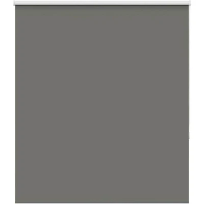 Image of vidaXL Roller Blind Blackout Grey 120x130 cm Fabric Width 116.6 Polyester