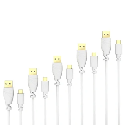 Image of KabelDirekt 5 x 1m Micro USB Cable (USB 2.0, Synch &amp; Charge Cable, white) TOP Series