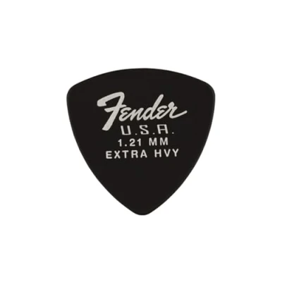 Image of Dura Tone 346 Standard Black Plastic Guitar Picks (1.21 mm) for Guitar, Banjo, Harp, Appalachian Dulcimer, Ukulele, Mandolin