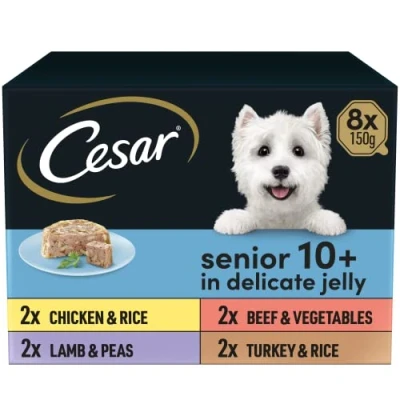 Image of CESAR Senior 10+ in Delicate Jelly( 8x150g) PACK OF 3