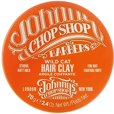 Image of Johnny&#039;s Chop Shop Wild Cat Hair Clay, Strong Hold, Matt Finish (70g) Pack of 1