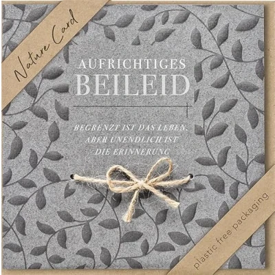 Image of bsb Sympathy Card with Loving Motif Nature Sustainable Cards Envelope Thank You Mourning for 15.5 x cm