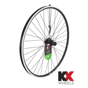Image of KX Wheels Hybrid Doublewall Q/R Cassette Rim Brake Rear 700c Wheel