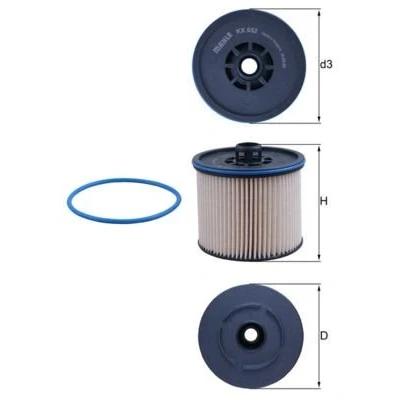 Image of 9817256080 Fuel Filter MAHLE ORIGINAL KX 652D Insert VAUXHALL: Vivaro C Van, TOYOTA: Proace II Van