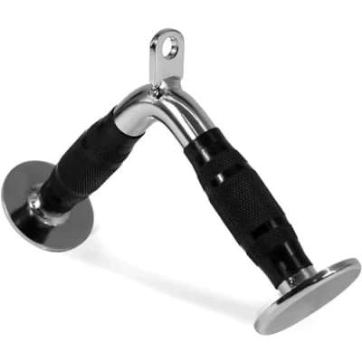 Image of Yes4All Unisex P5mv V Shaped Bar Handle with Rubber Non Slip Cable Attachment Support up, F. Rubber, 20 24 30 inch UK