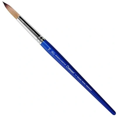 Image of Winsor &amp; Newton brush, Wood, Transparent, No 12 . 7.9 mm, round short handle