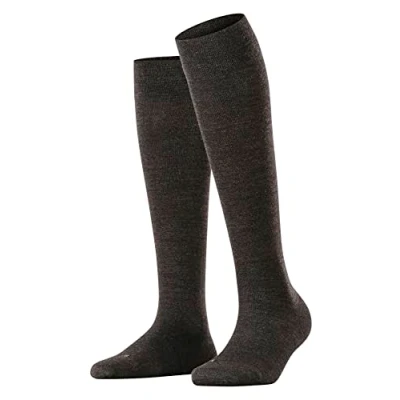 Image of FALKE Women&#039;s Sensitive Berlin Socks, Wool Cotton, Grey (Anthracite Melange 3089), 5.5 8 (1 Pair)