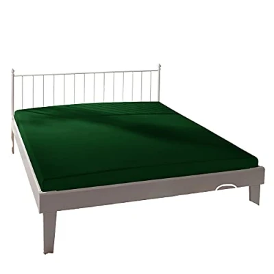 Image of Bassetti Verde 9314081 Fitted Sheet Plain 703 Cotton/Elastane 140 x 200 cm / 160 220