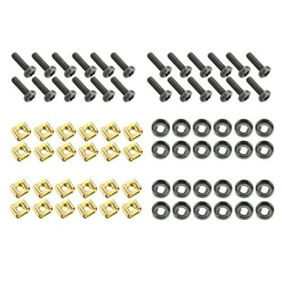 Image of Adam Hall 19&quot; Parts 5928 M24 AH Bag of 24 M6 x 20 mm Screw with Cage Nut and Washer