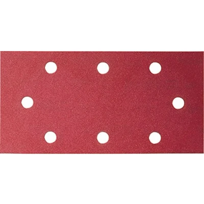 Image of Bosch 2608608X97 &quot;Expert&quot; Sanding Sheet for Wood, 0 V, Red, 93 x 186 mm, Set of 10 Piece