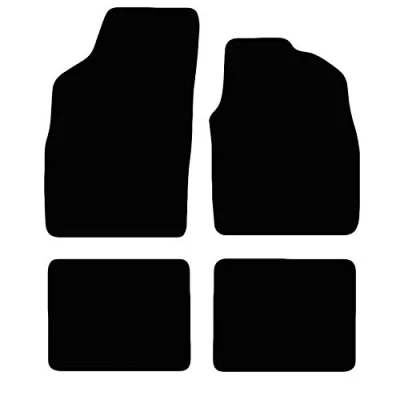 Image of Carsio Carpet Car Mats For Fiat Panda 2006 Onwards 4 Piece Set Tailored Fit Floor Mat Complete Accessory Black Custom Fitted All Weather, Anti Slip Backing &amp; Trim