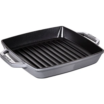 Image of STAUB Square Grill Pan, 23 cm, Graphite Grey